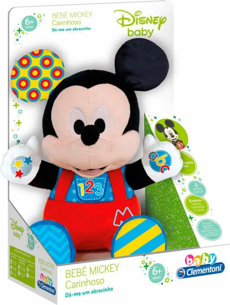 Doudou Mickey Clementoni Sans Risque - Peluche Premier Âge Sécurisée
