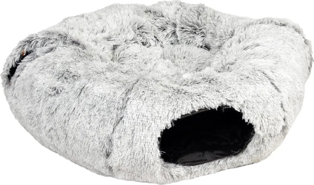 Tunnel chat anti-stress avec lit beignet Snug - Calme et jeu garantis