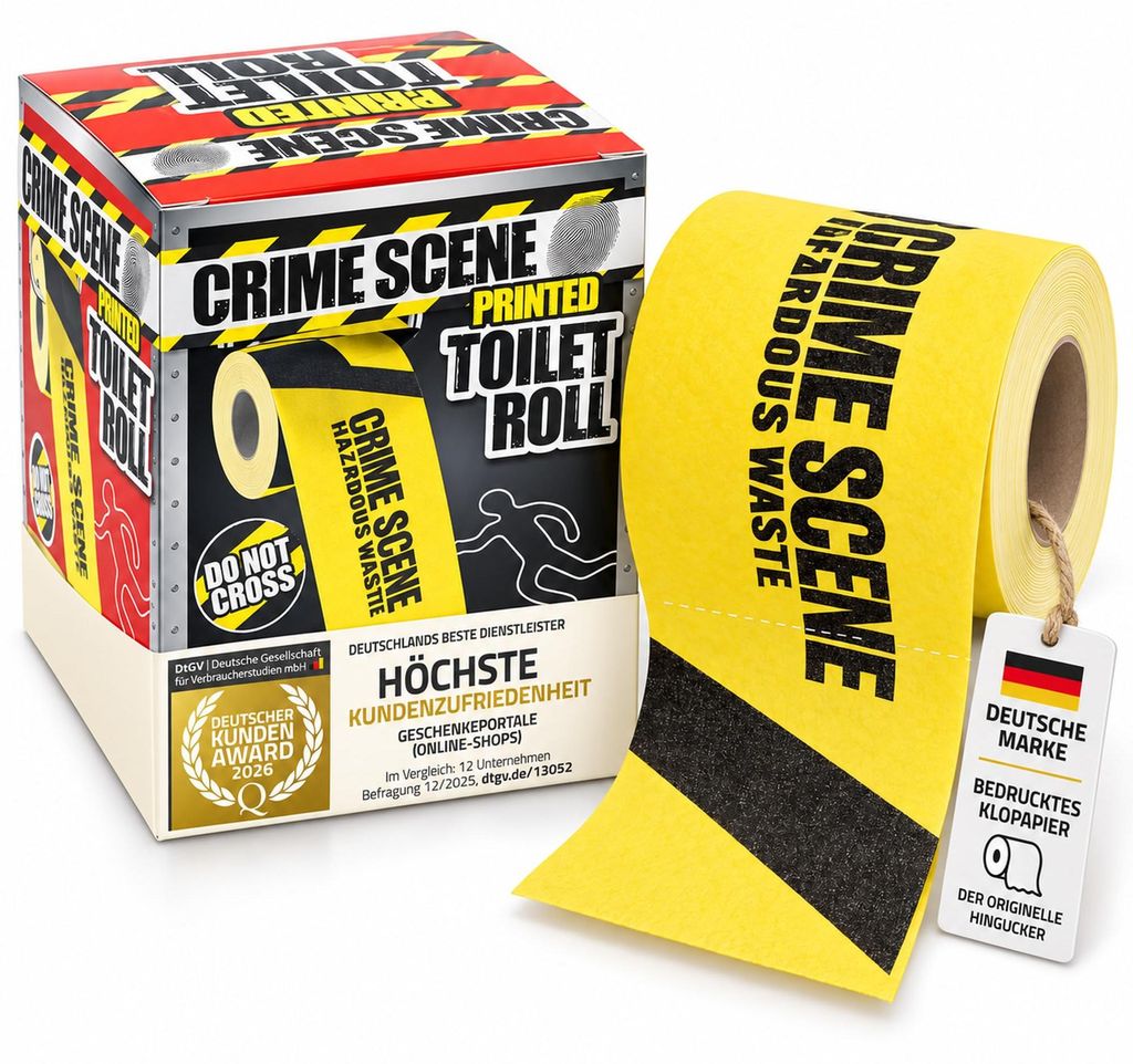 Crime Scene Toilettenpapier im Absperrband Design | Produktbild 