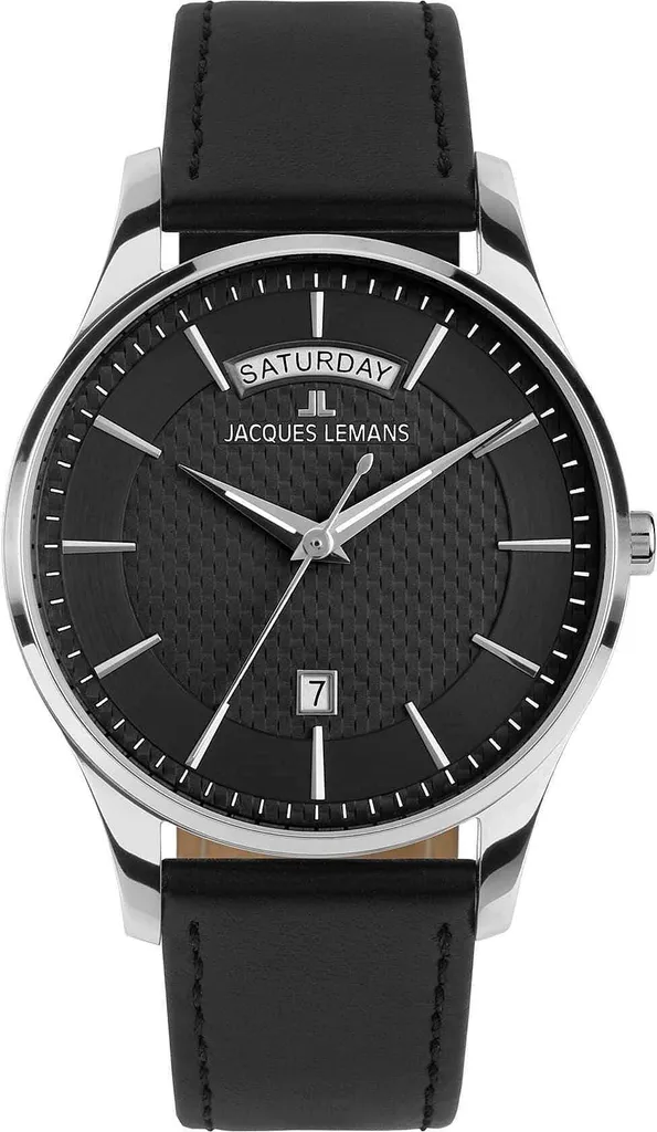 Jacques Lemans 1-2193A Orologio da uomo London con cinturino in pelle nero