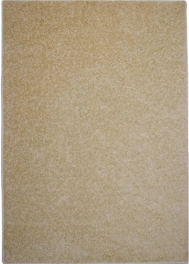 Tapis de salon Shaggy beige doux 120 x 160 - Confort moelleux moderne