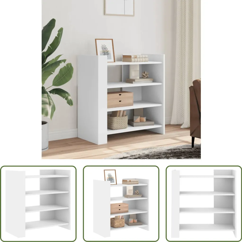Credenza Bianca The Living Store 73,5x35x75 cm | Mobiletto Salotto Robusto