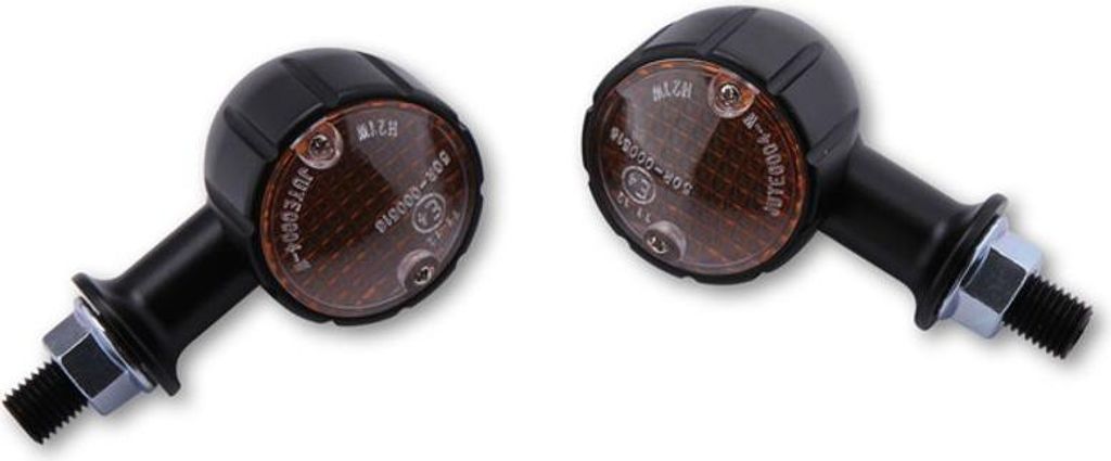 HIGHSIDER Smart Arizona Bulb Mini Blinker Körper Schwarz / Linse Orange (Paar), Vorne & Hinten