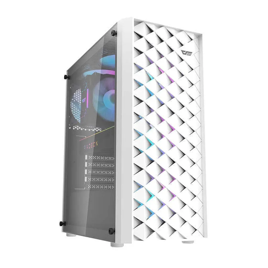 Boîtier PC darkFlash DK351 White avec 4 ventilateurs RGB inclus