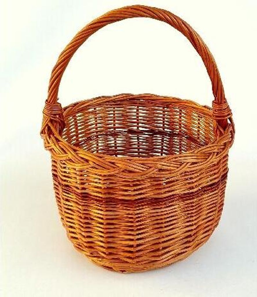košík nákupní kulatý BOLERO plné pr.29x34cm, lak., NOVÝ Obrázek produktu 