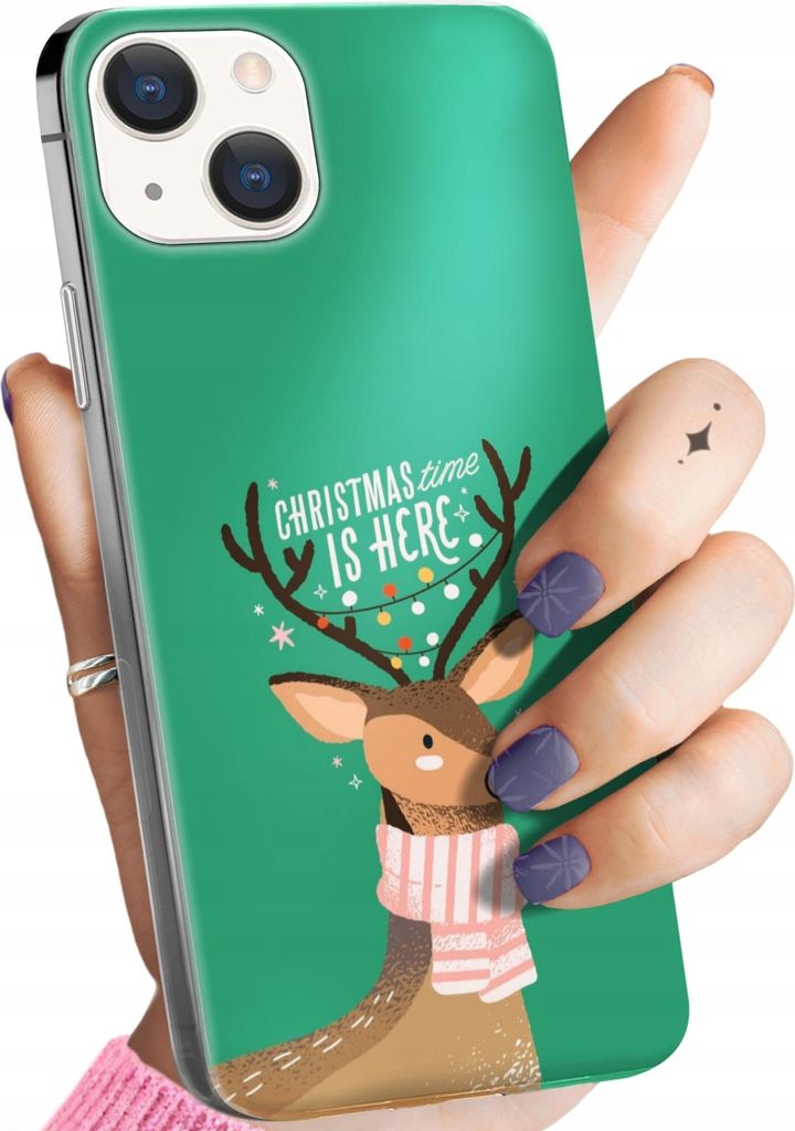 Bunt Hülle für APPLE IPHONE 15 Schutzhülle Handyhülle Handy TPU Silikon Case Slim Cover Case Weihnachten Rudolf