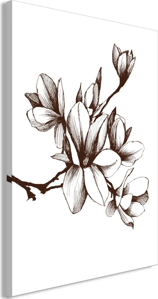 Offerta Quadro Tela Magnolie 40x60 cm - Stampa Fiori Moderna Verticale
