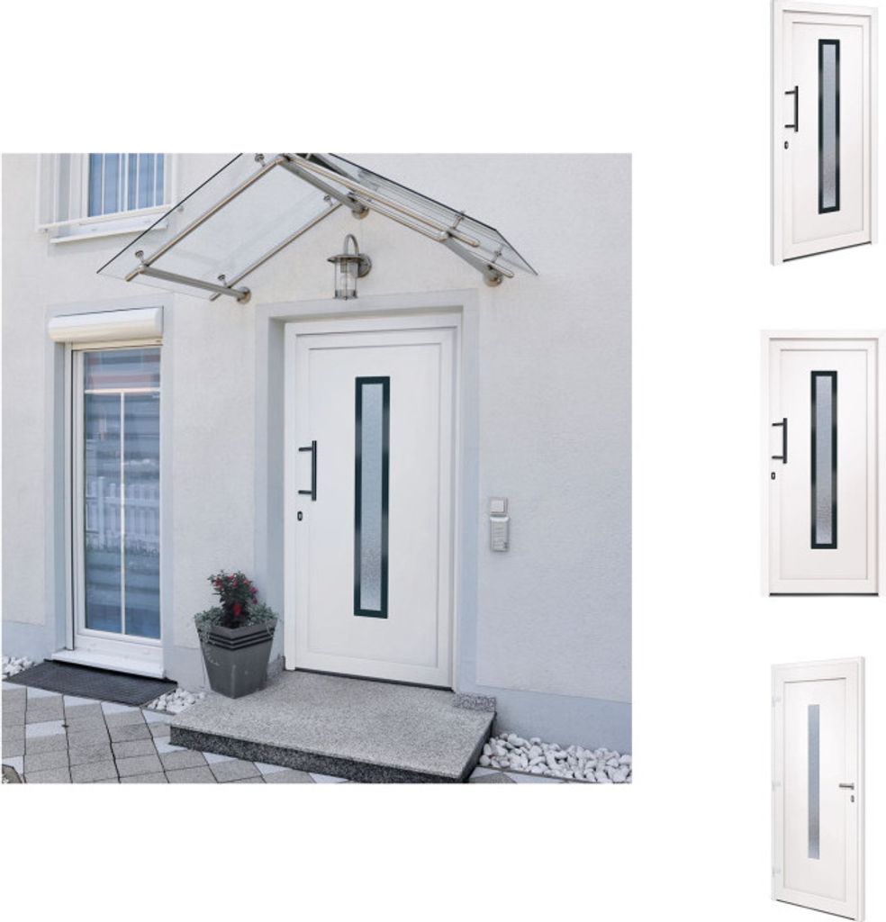 vidaXL Haustür Weiß 98x208 cm PVC - Haustüren