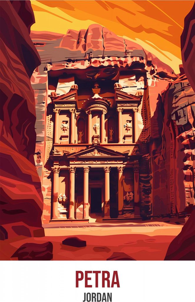 Plakat 61x91,5cm Petra, Jordan