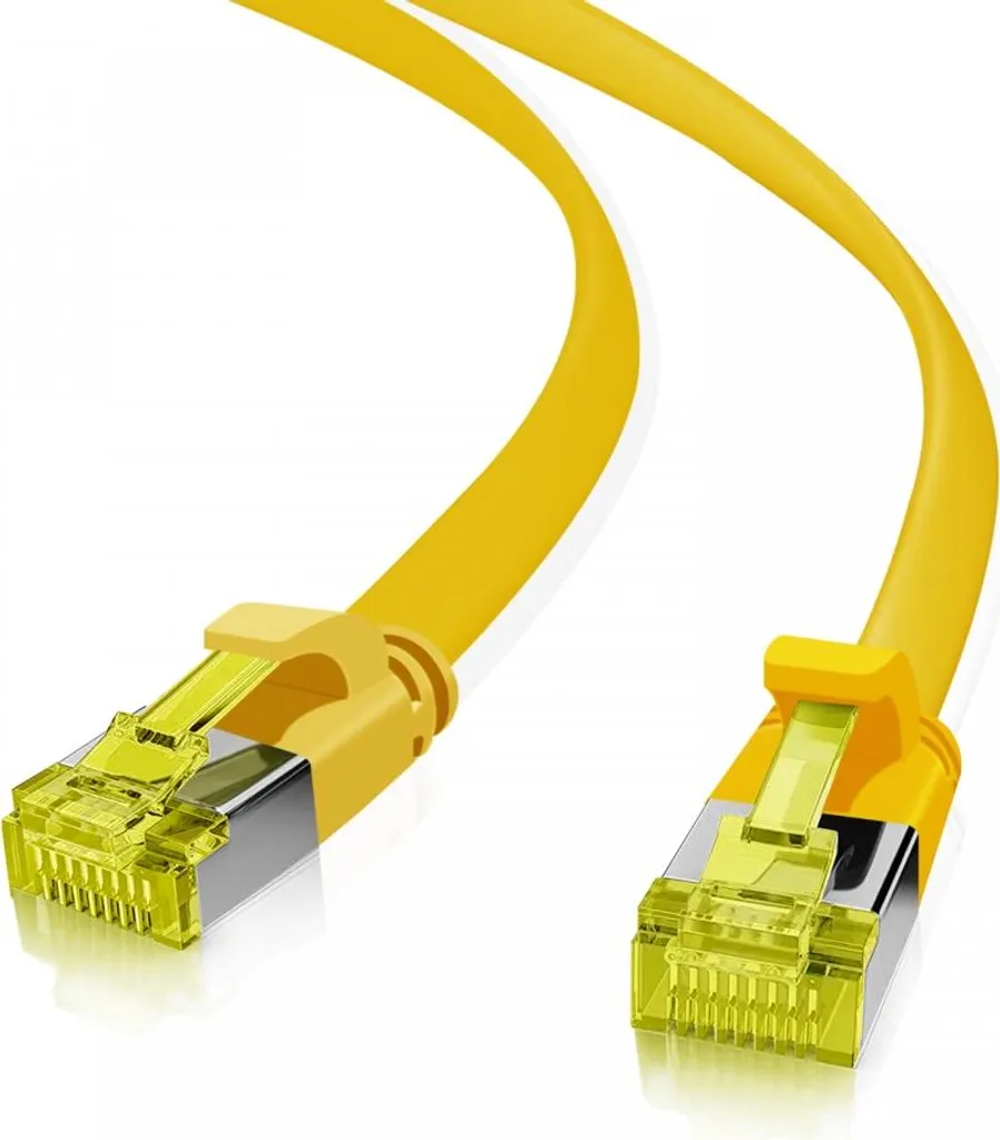 Helos 205253 cavo patch ultrapiatto Cat 6a giallo