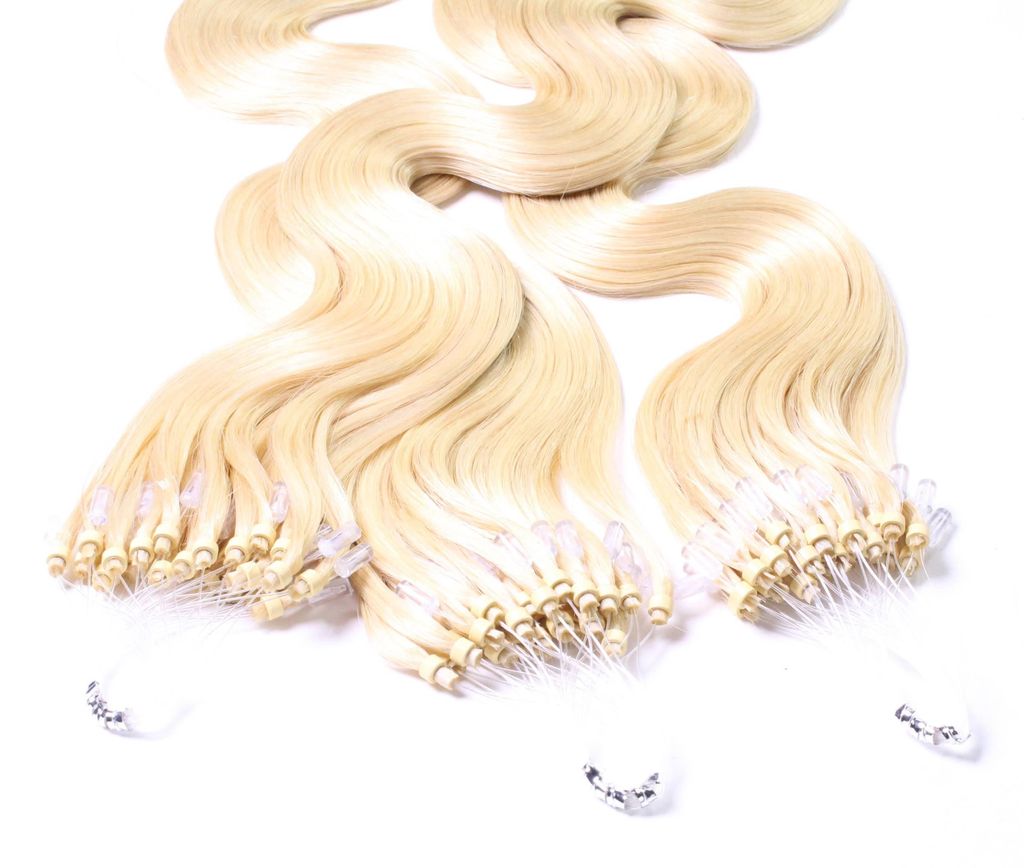 hair2heart Microring Extensions Echthaar Gewellt - 25 Produktbild 