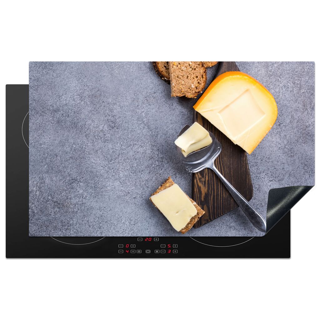 KitchenYeah Herdabdeckplatte Käse - Käsebrett - Stilleben - Niederländisch , 85x52cm, Küche Deko, Glaskeramikkochfeld Herdabdeckung, Abdeckpl...