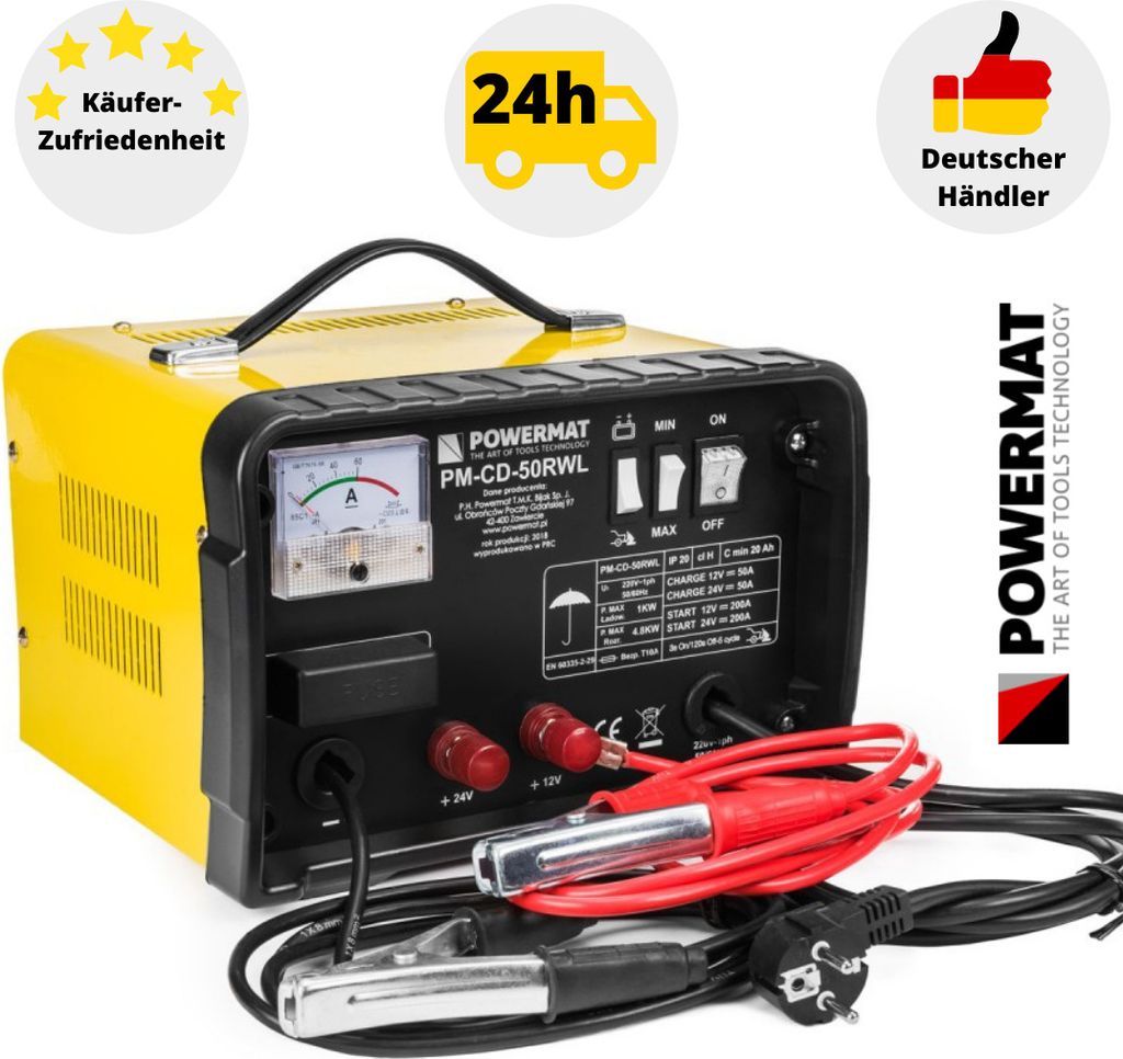 Batterieladegerät Auto mit Starthilfe Ladegerät PKW Produktbild 