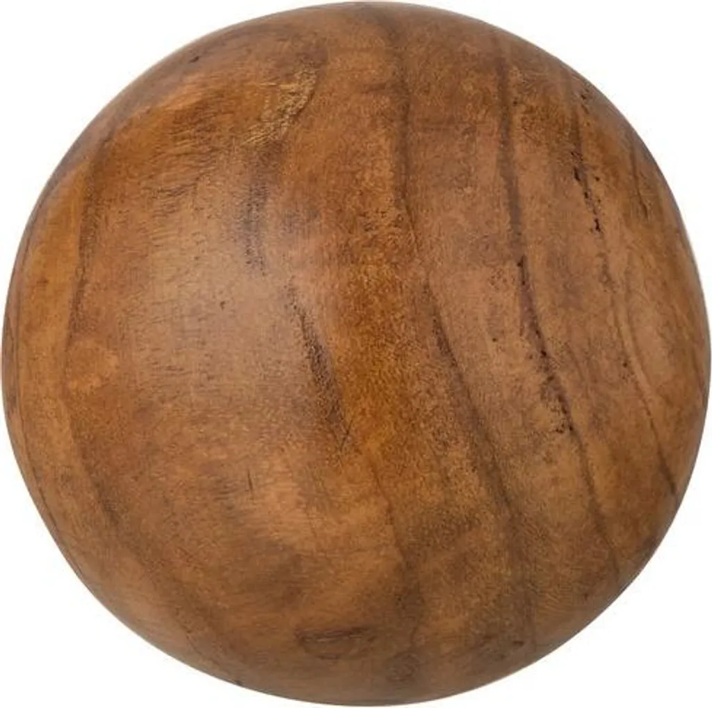 Boule décorative Paulownia massif marron texturé par J-Line