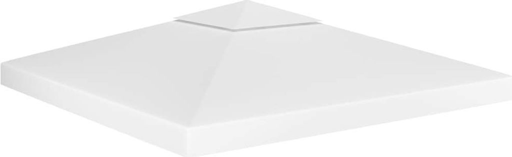 The Living Store Pavillon-Dachplane mit Kaminabzug 310 g/m² 3x3 m Weiß