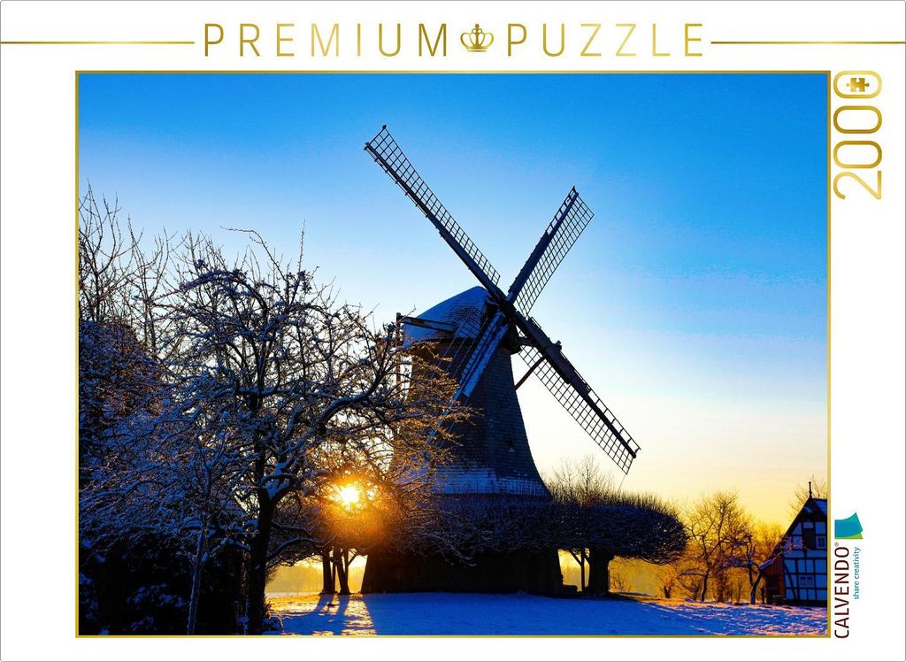 CALVENDO Puzzle Ein Motiv aus dem Kalender Windmühlen an der westfälischen Mühlenstraße 2000 Teile Puzzle quer | 2000 Teile Lege-Größe 90x67c...