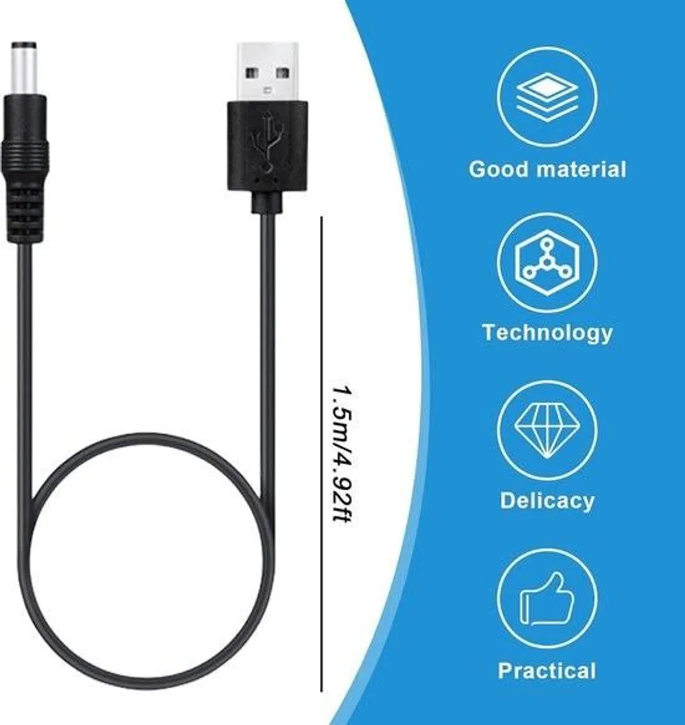 Câble USB vers DC Universel pour Ordinateur et Enceinte - Kit Charge 5V