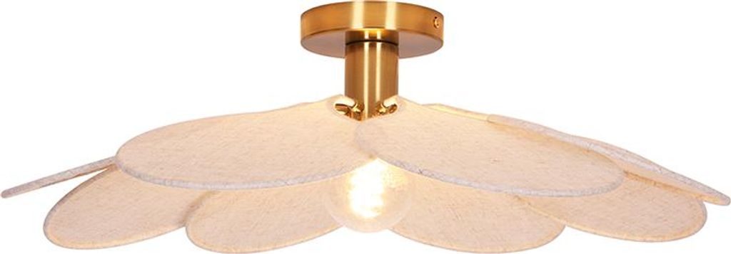 Olucia – NENA – Deckenleuchte – Beige / Messing Produktbild 