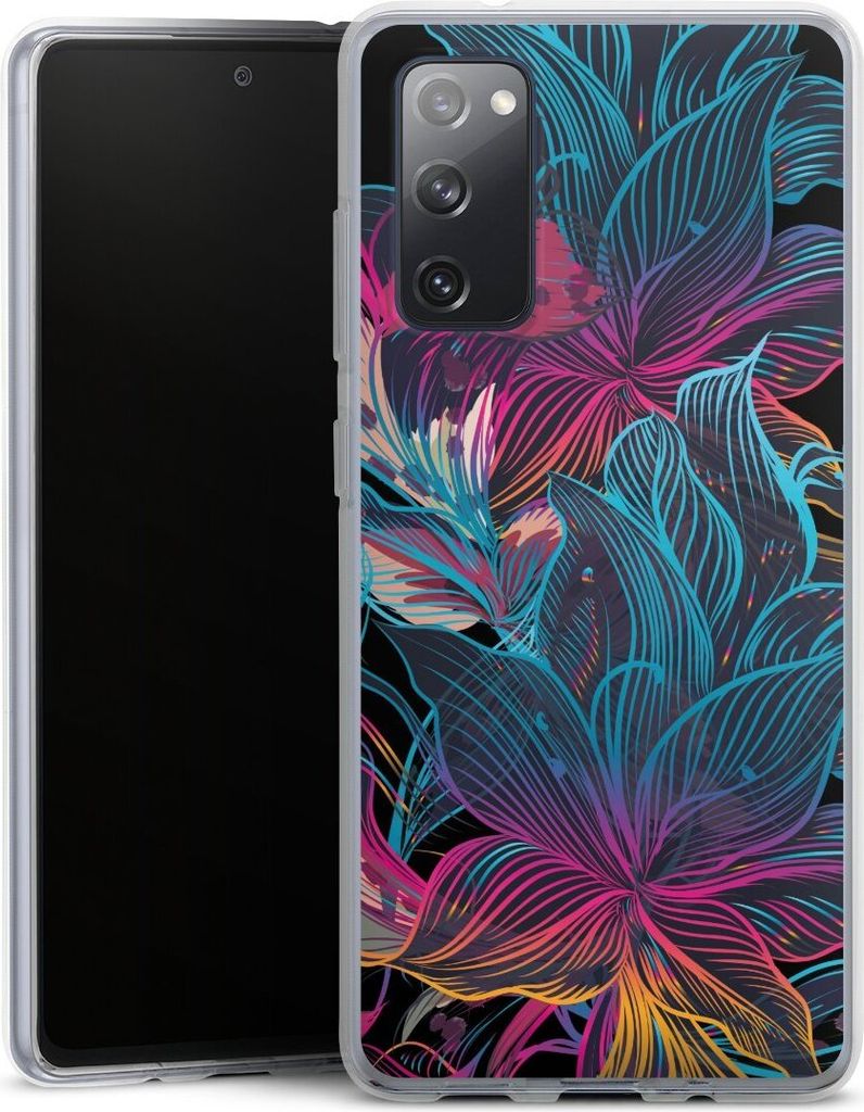DeinDesign Handyhülle für Samsung Galaxy S20 FE 5G Silikon Hülle Case Smartphone Schutzhülle Blumen Neon bunt