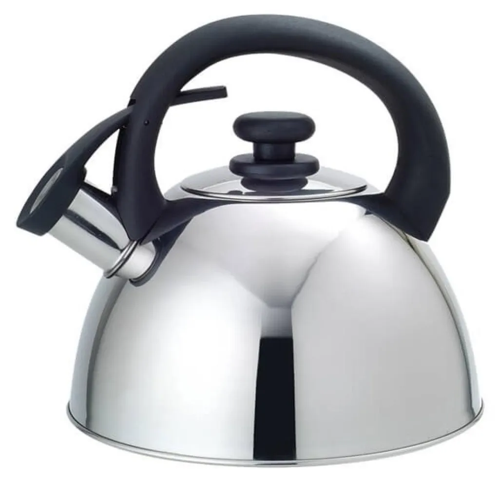 Bouilloire à sifflet traditionnelle en acier inoxydable de 2,5 litres