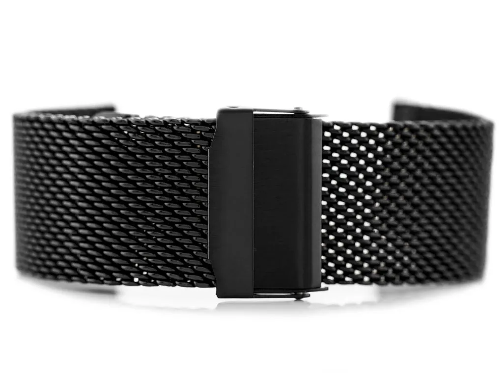 Bracelet Pacific M8 Noir 22mm en Acier HQ Mesh Ultra Résistant et Chic