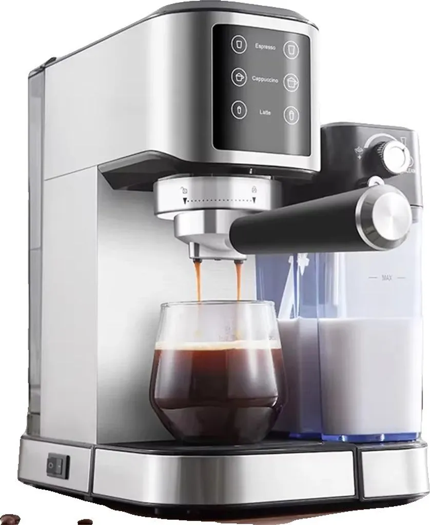 Machine à espresso semi-automatique 20 bars en acier inox EU