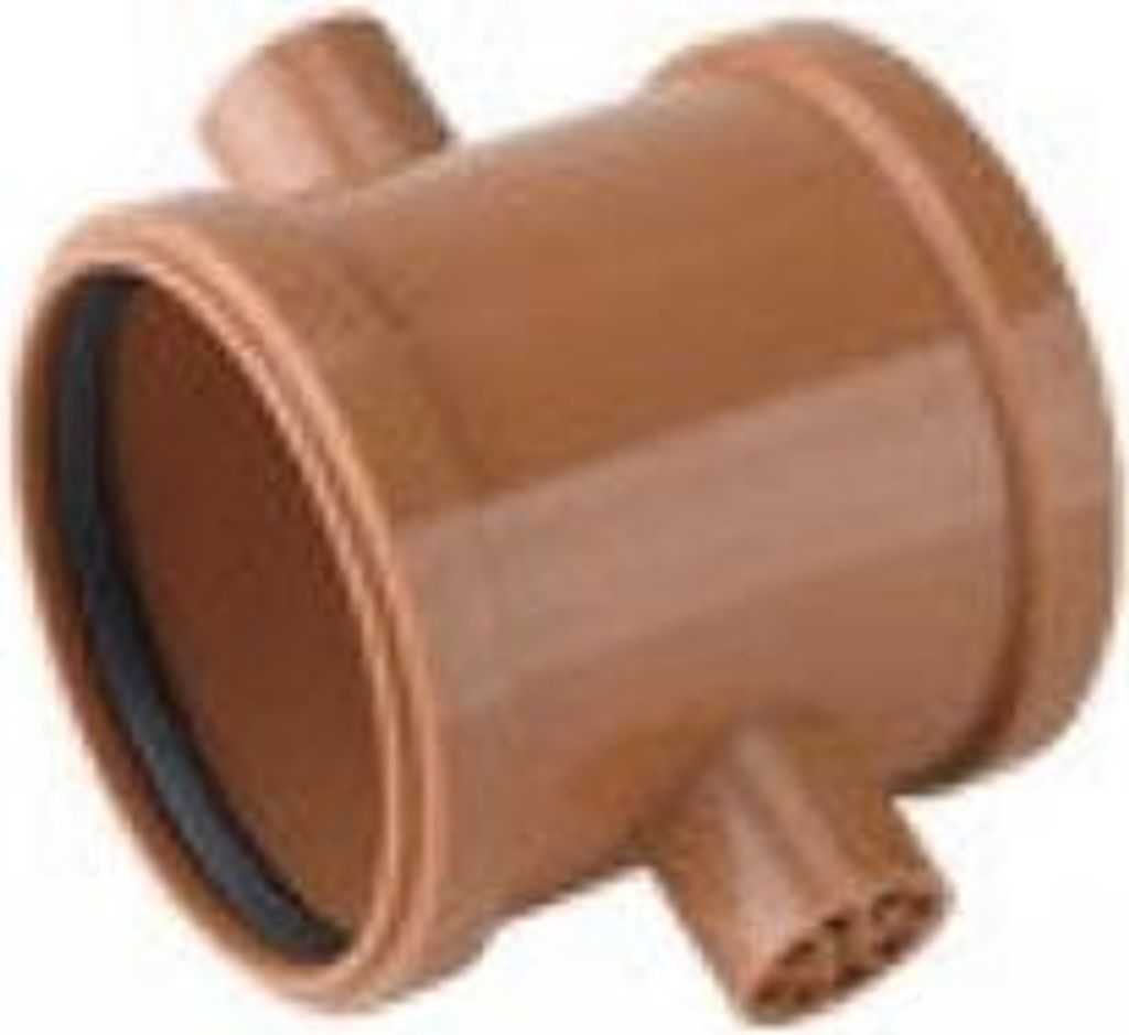 airfit PP-Doppelschiebemuffe Plus DN 160für KG-Rohre, rotbaun
