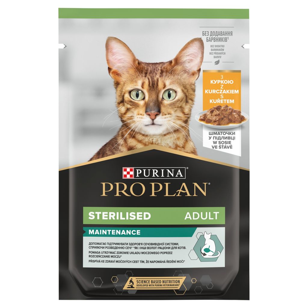 Purina Pro Plan Cat Sterilised Chicken Nassfutter für Katzen, 85 g