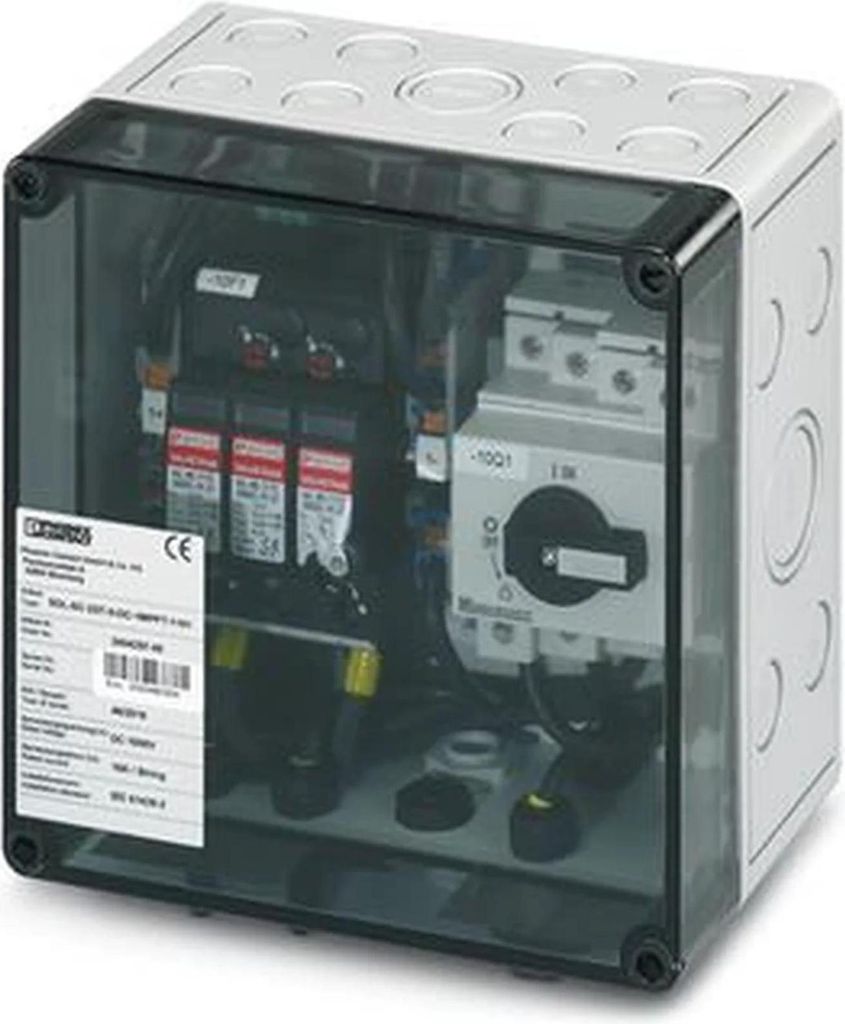 Phoenix Contact PV-Anschlussbox, 1 MPPT, 2IN/1OUT pro MPPT, ÜSS Typ I/II, Trennschalter, SUNCLIX, 1 Stk.