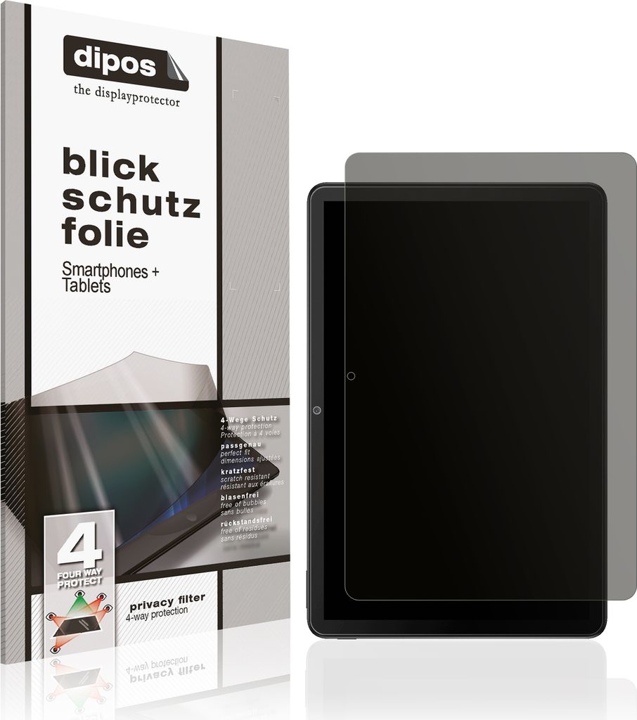 Blickschutzfolie für TCL Tab 10s matt Schutzfolie Folie Display Schutz dipos