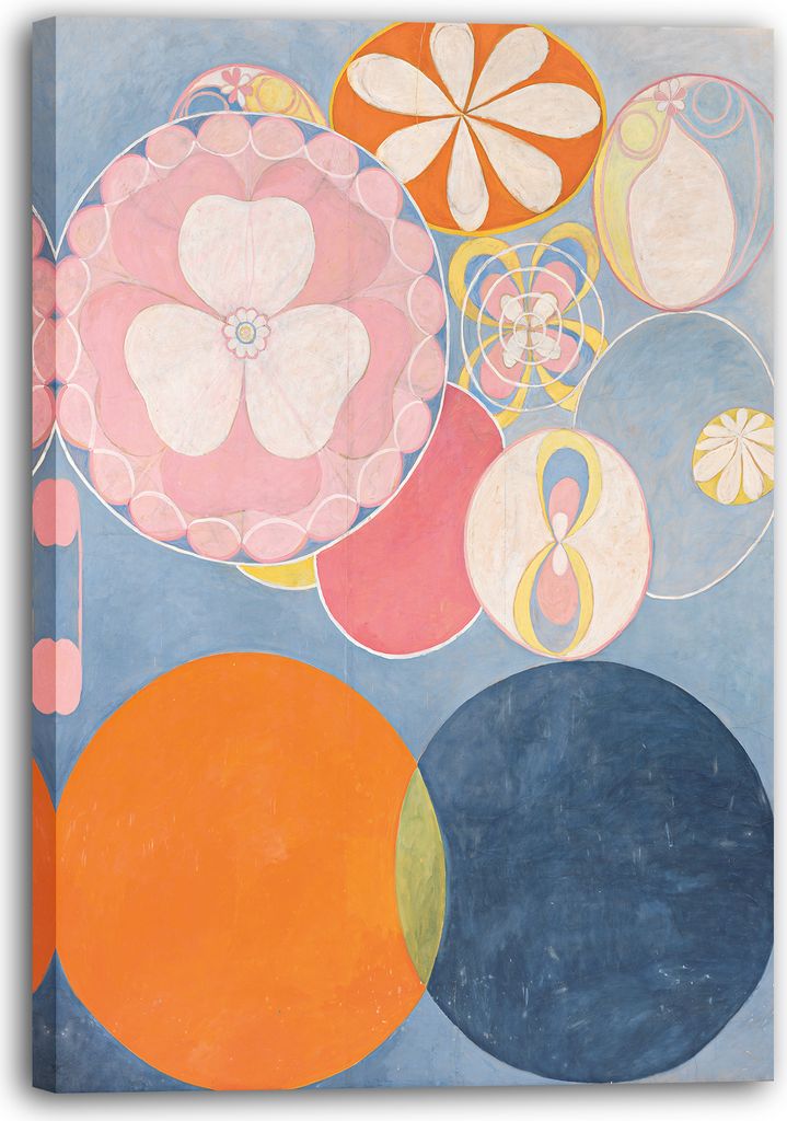 Leinwandbild (60x80cm): Hilma af Klint - The Ten Largest, No 2, echter Holz-Keilrahmen inkl. Aufhänger, handgefertigt in Deutschland