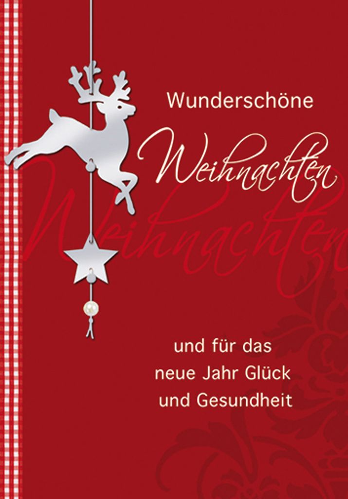 Weihnachten Glückwunschkarte im Format 115 x 17cm mit Umschlag