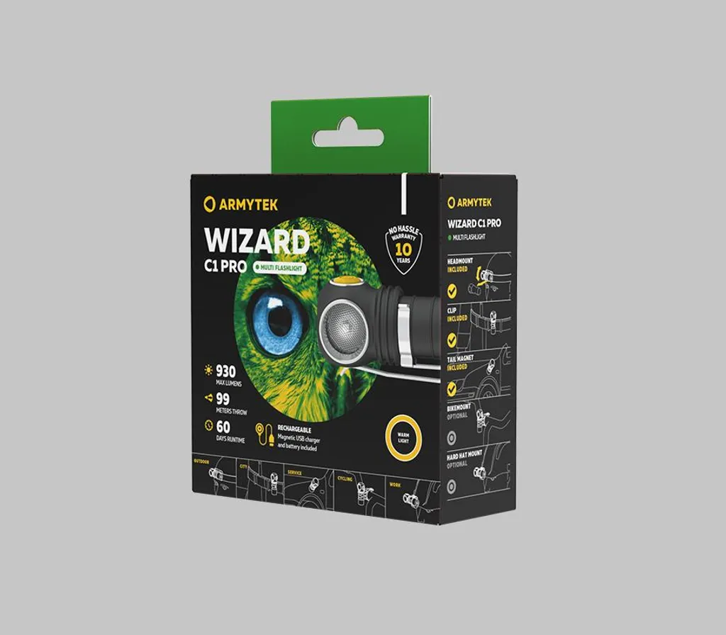 Éclairage Main Libre Wizard C1 Pro Magnet USB 930lm contre l'Obscurité - 12