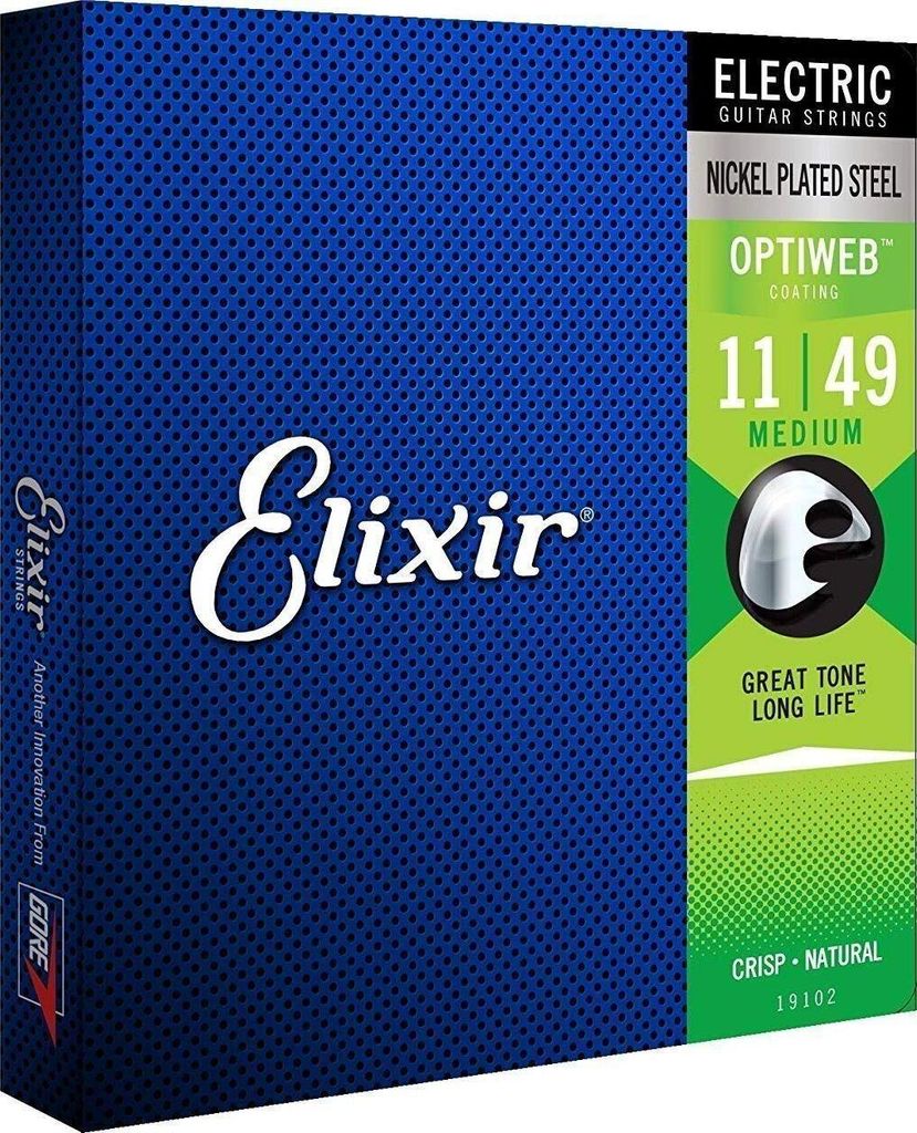 A product box for Elixir electric guitar strings.