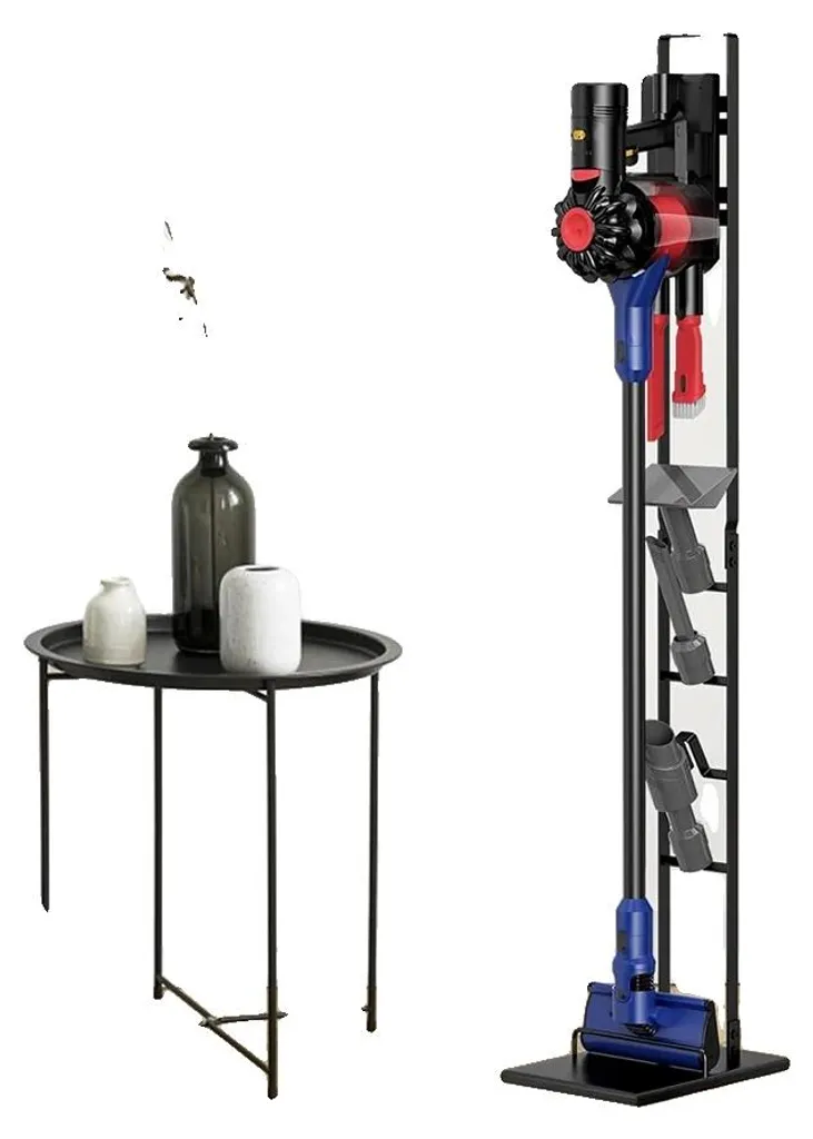 Support aspirateur en acier sans perçage avec base stable et robuste