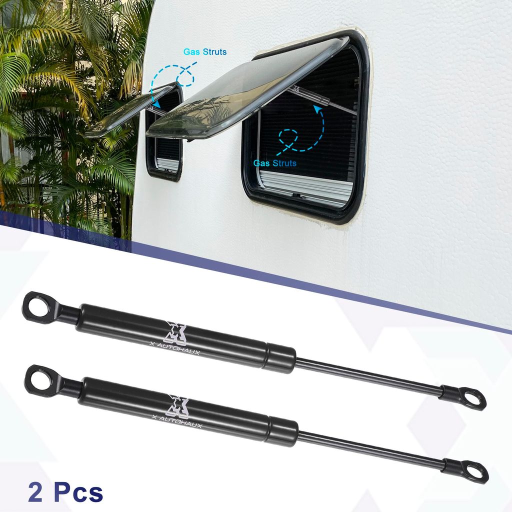 2 Stück 10 Zoll 10 lbs/45N Schwarze Gasdruckfedern Stützen Stoßdämpfer Universal für Wohnmobil Auto LKW Boot