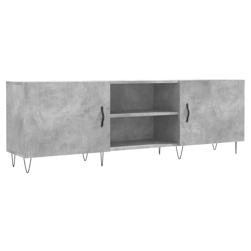 Mobile TV grigio cemento 150x30x50 cm materiale a base di legno