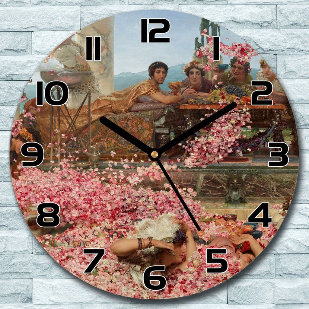Wanduhr aus Glas Rund fi 30 Heliogabalus Kunst Quarz Deko Schlafzimmer Büro