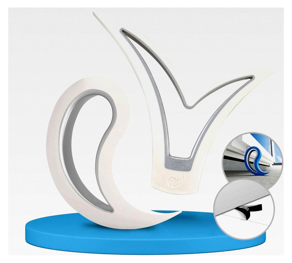 Tür- und Fensterstopper Set, 1 SofterFix + 1 Fensterkeil - Fensterstopper - Türstopper - Türkeil (Weiß)