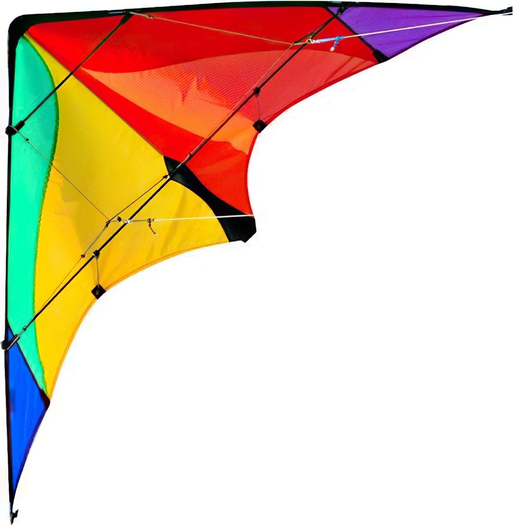 Elliot Drachen Delta Basic 117 x 59 cm rainbow/schwarz rtf Produktbild 