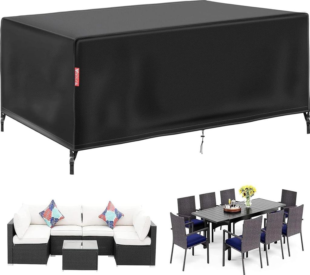 Wasserdichte Abdeckung 150x150x74cm schwarz 420d Oxford