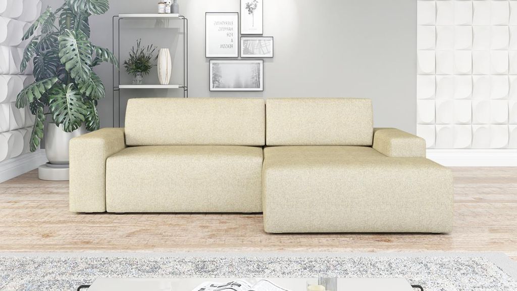 Ecksofa TOTI mit Schlaffunktion. Farbe: Natur 1.