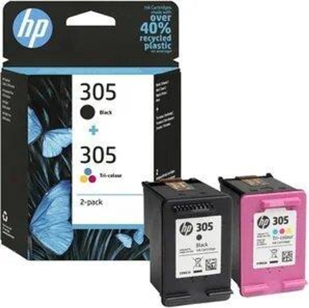HP Zestaw 2 oryginalnych trójkolorowy/czarnych wkładów Zdjęcie produktu 