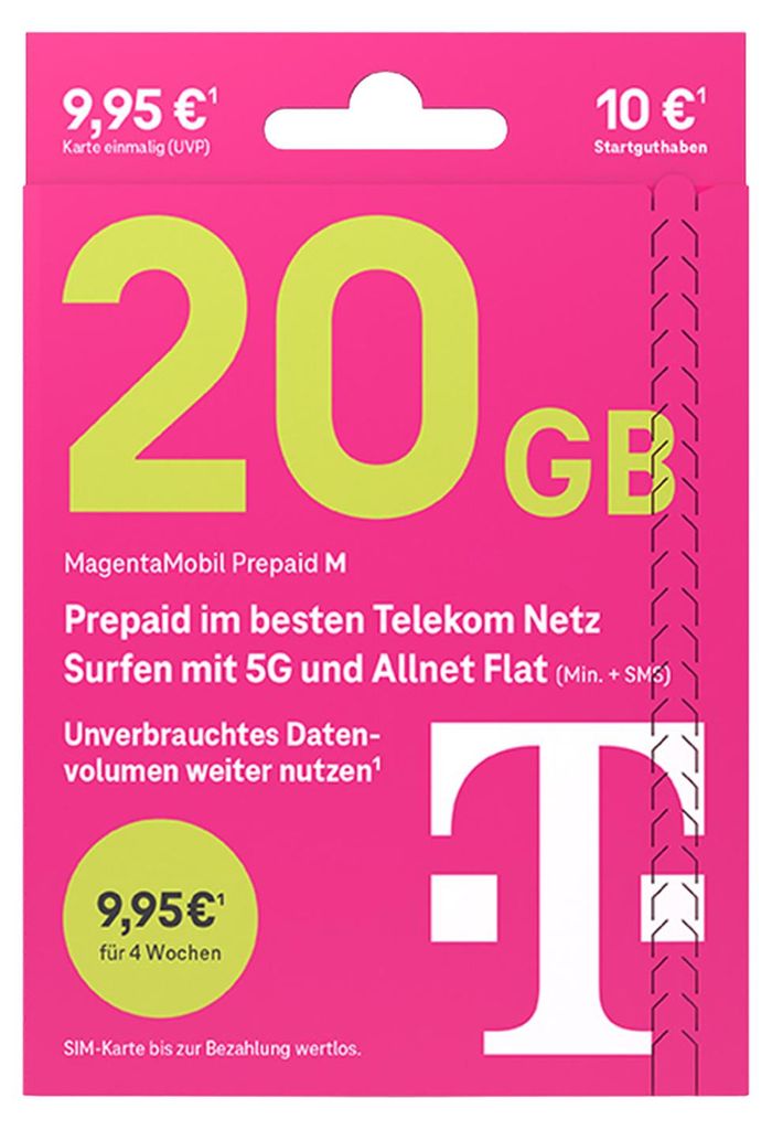 Telekom MagentaMobil Prepaid M Simkarte mit 10 € Produktbild 