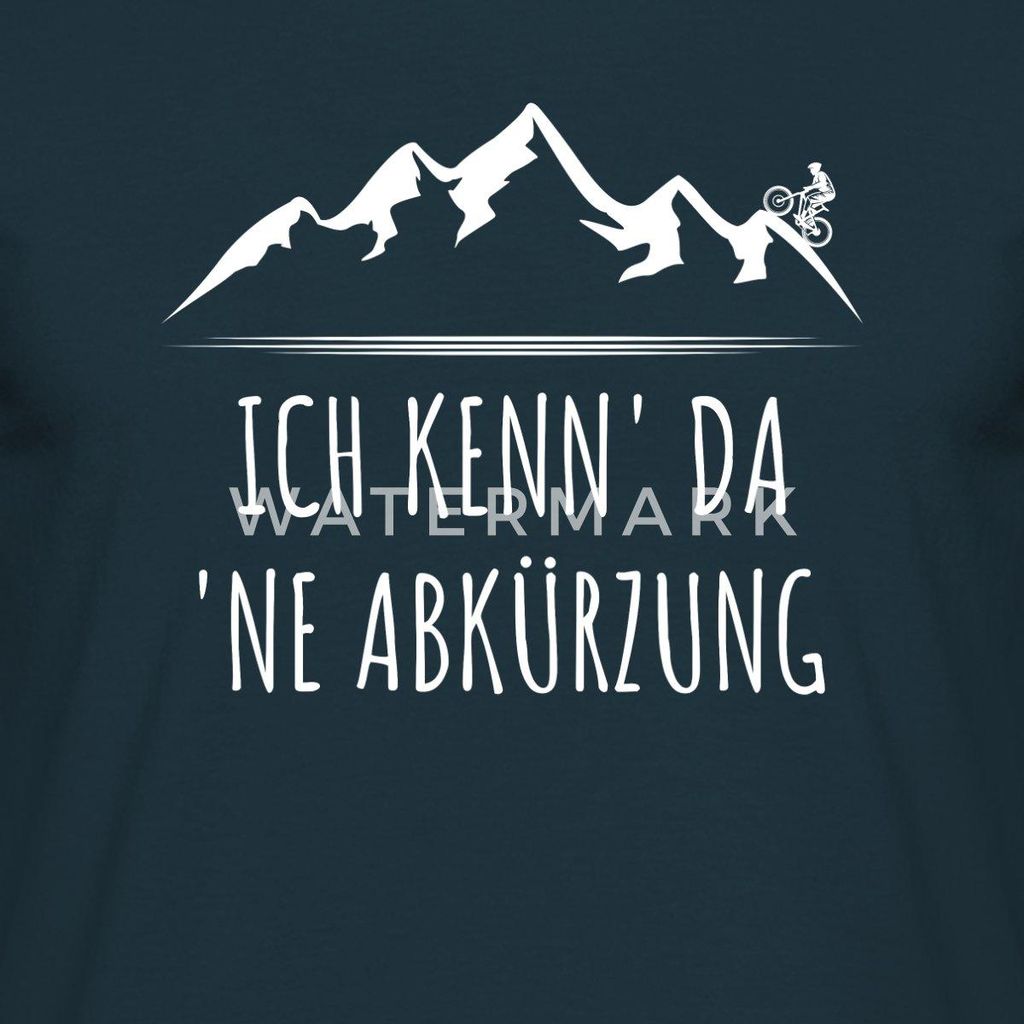 Spreadshirt Ich Kenn Da Ne Abkürzung Mountainbike Spruch MTB Männer T-Shirt, 3XL, Navy