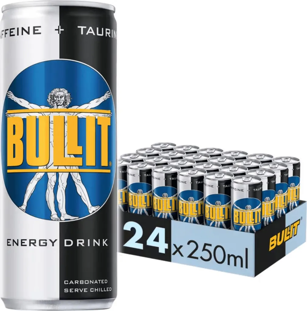 Energy Drink Bullit 24 canettes de 25cl - Boisson stimulante classique