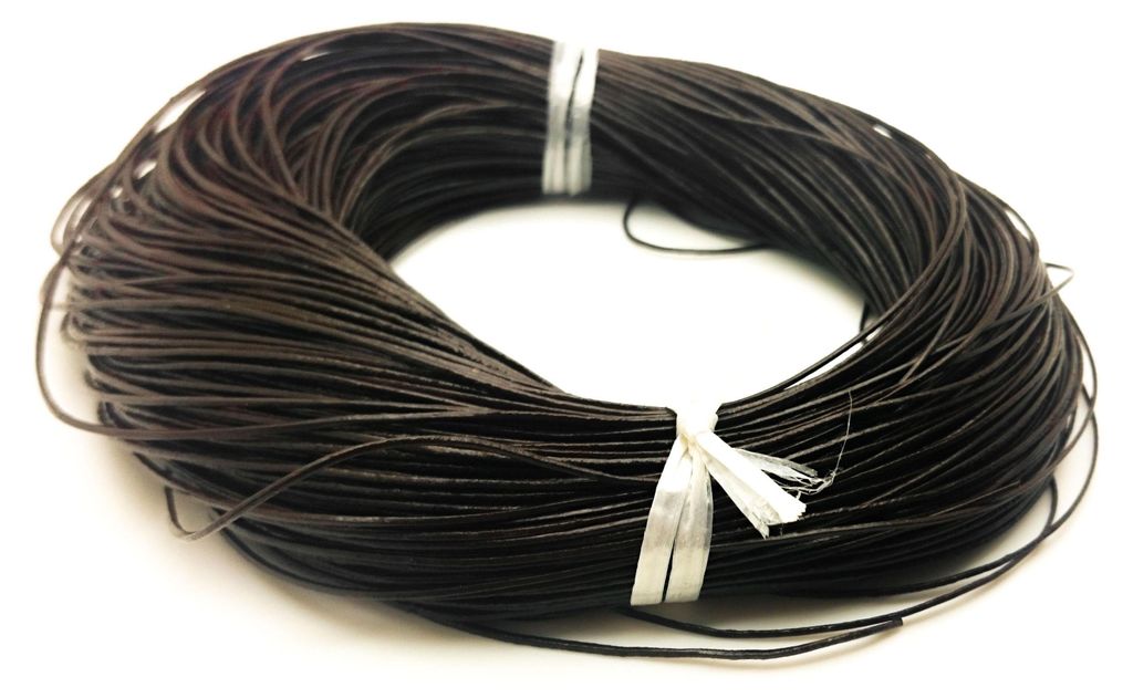 1 m Lederband rund, ø 1 mm - Lederriemen, Lederschnur Rind, Produktbild 
