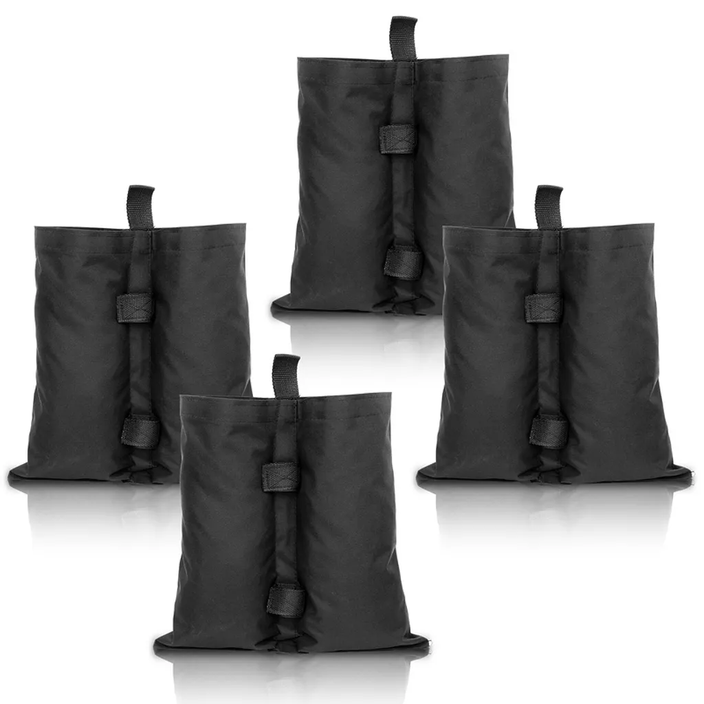 Yakimz 4 Pesi Zavorra Gazebo Pieghevole - Sandbag Robusto Nero 600D