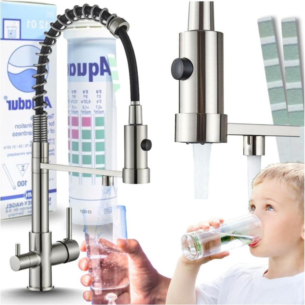 Rubinetto da cucina a 3 vie Ari Solid Spring con doccetta Immagine del prodotto 