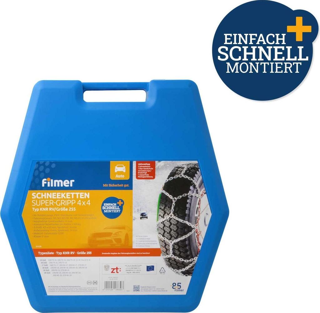 Schneekette 4x4 Paar Autozubehör Winterausstattung Filmer Produktbild 